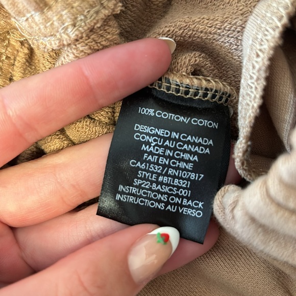 Brunette The Label Tan French Terry Shorts Size Women's XS/S - Picture 4 of 5